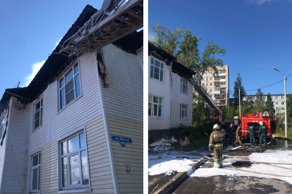 Жильцам сгоревшего в Северодвинске дома предложили временное жильё