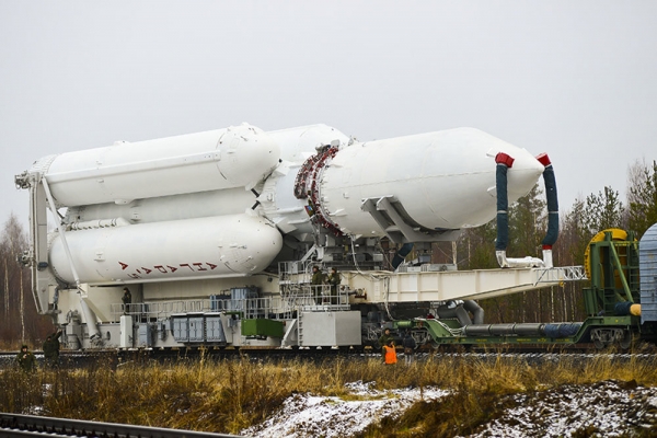   На стартовый стол космодрома Плесецк доставили ракету "Ангара-А5" 