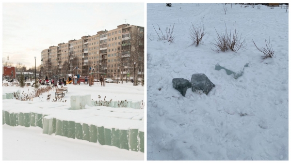 Ледовый городок в «Зарусье» свернули после инцидента на горке на площади Ленина
