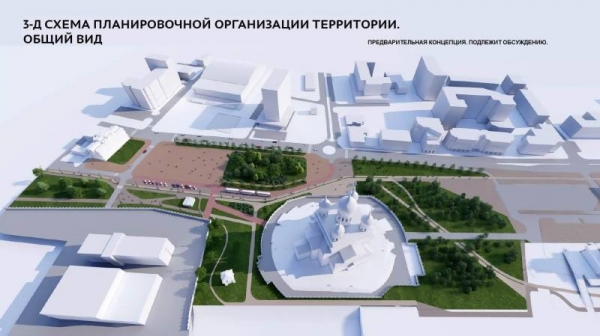 В Архангельске представили новые эскизы благоустройства площади Профсоюзов