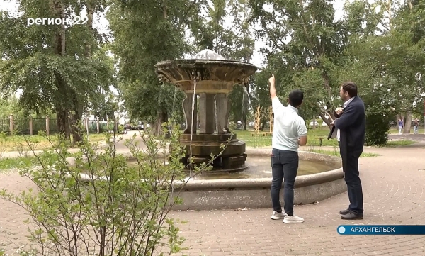 Фонтан со львами в Петровском парке Архангельска ждёт обновление