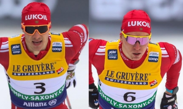 Александр Большунов и Глеб Ретивых выиграли «бронзу» в командном спринте на этапе КМ в Дрездене