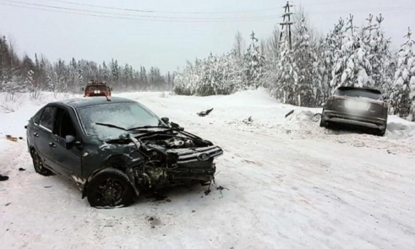 При столкновении двух автомобилей в Холмогорском районе погиб один человек