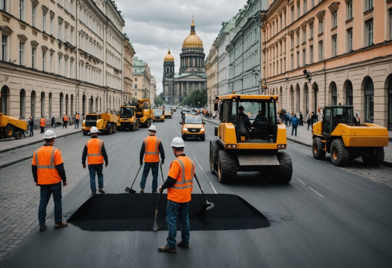 Асфальтирование: цены на укладку асфальта в Санкт-Петербурге